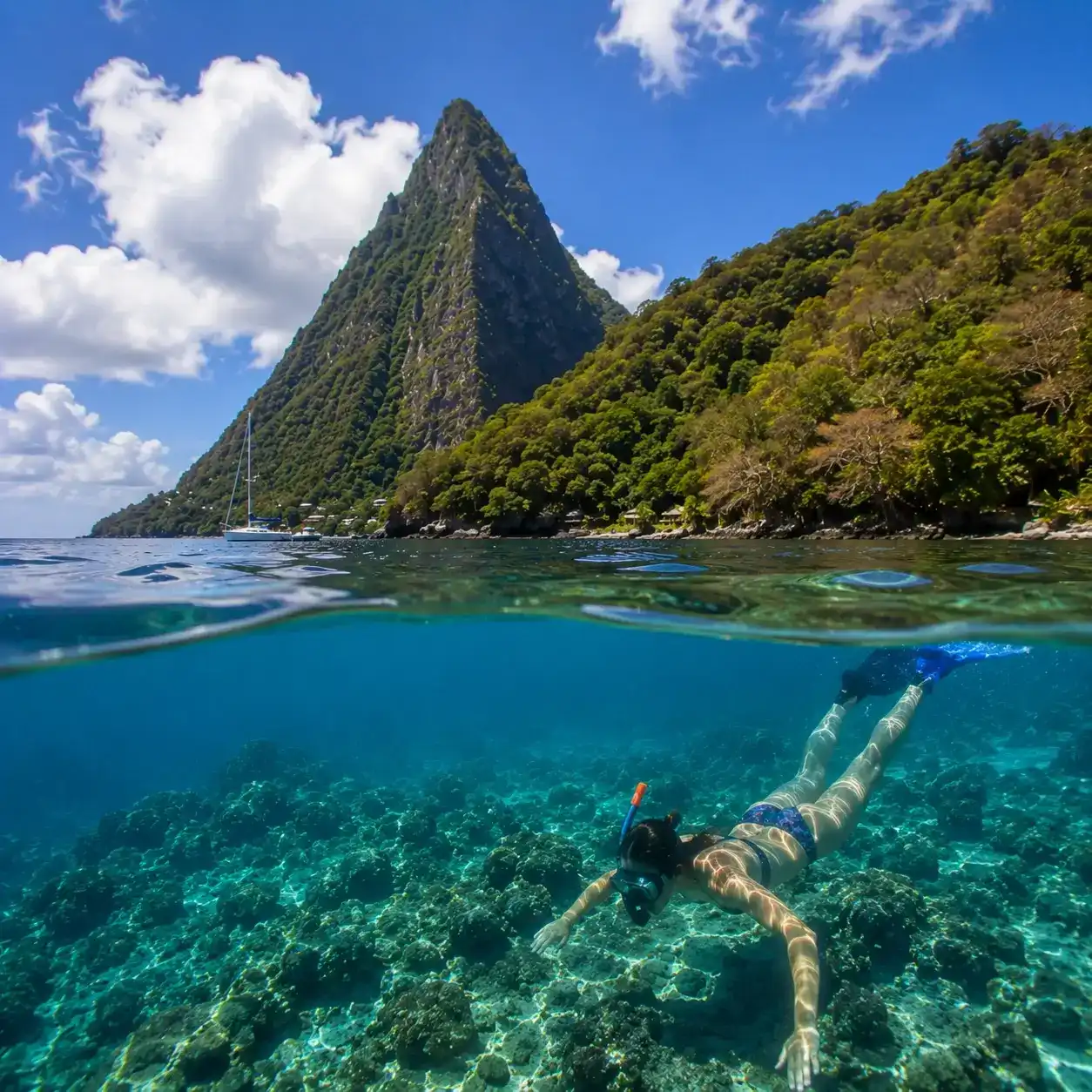 Snorkeling-in-the-clear-waters-of-St.-Lucia-175